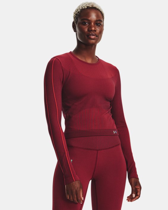 Women's UA RUSH™ Seamless Long Sleeve, Red, pdpMainDesktop image number 0